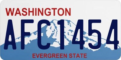 WA license plate AFC1454