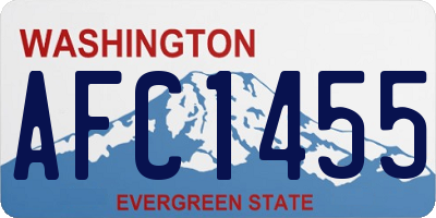 WA license plate AFC1455