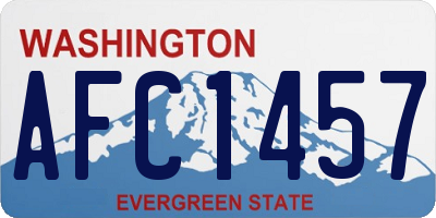 WA license plate AFC1457