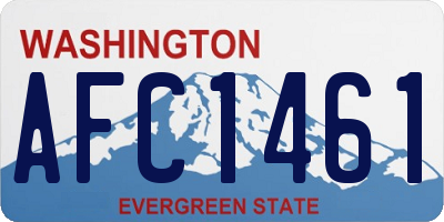 WA license plate AFC1461