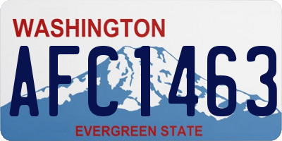 WA license plate AFC1463