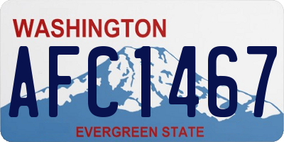 WA license plate AFC1467