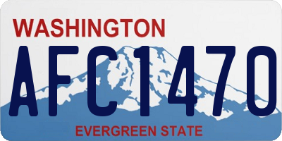 WA license plate AFC1470