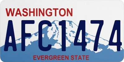 WA license plate AFC1474