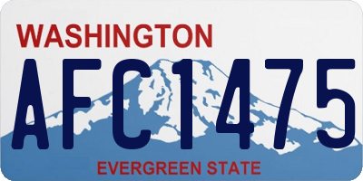WA license plate AFC1475