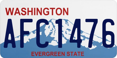 WA license plate AFC1476