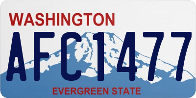 WA license plate AFC1477