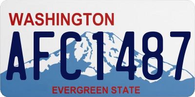 WA license plate AFC1487