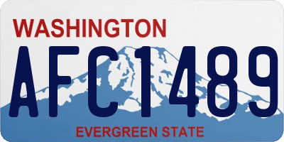 WA license plate AFC1489