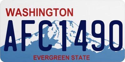 WA license plate AFC1490