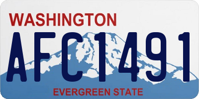 WA license plate AFC1491