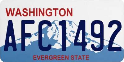 WA license plate AFC1492