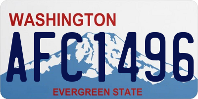 WA license plate AFC1496