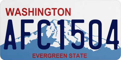 WA license plate AFC1504