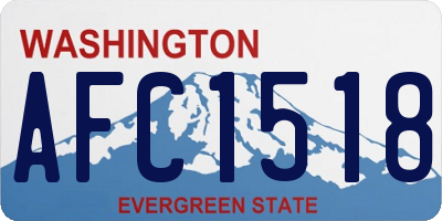 WA license plate AFC1518