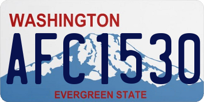 WA license plate AFC1530