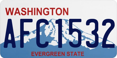 WA license plate AFC1532