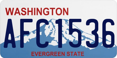 WA license plate AFC1536