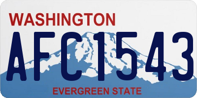 WA license plate AFC1543