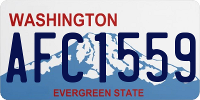 WA license plate AFC1559