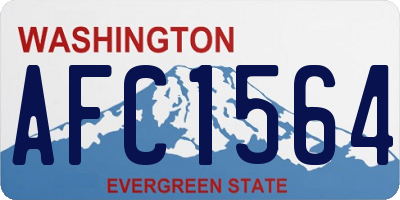 WA license plate AFC1564