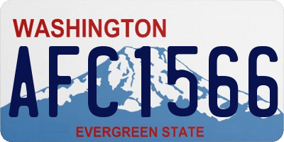 WA license plate AFC1566