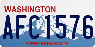 WA license plate AFC1576