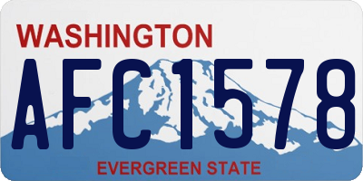 WA license plate AFC1578