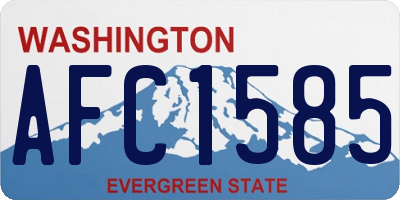 WA license plate AFC1585