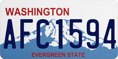 WA license plate AFC1594