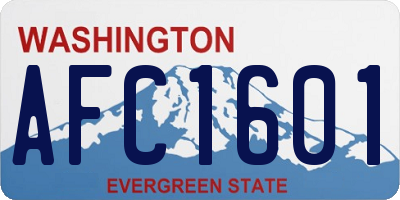 WA license plate AFC1601