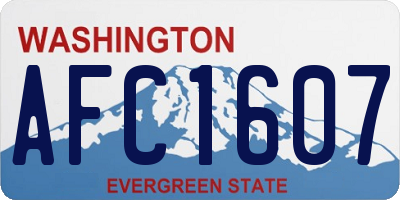 WA license plate AFC1607
