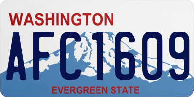 WA license plate AFC1609