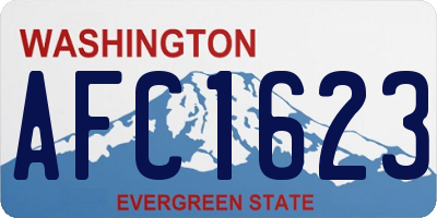 WA license plate AFC1623