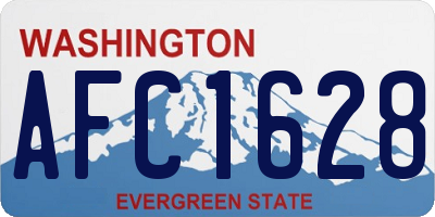 WA license plate AFC1628