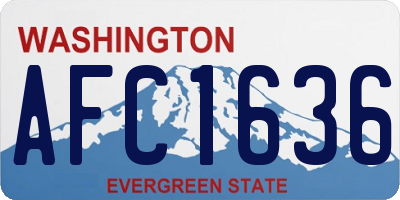WA license plate AFC1636