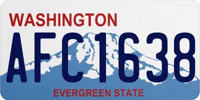 WA license plate AFC1638
