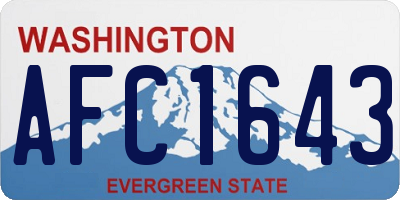 WA license plate AFC1643