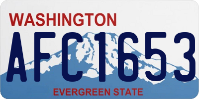 WA license plate AFC1653