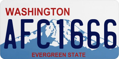 WA license plate AFC1666