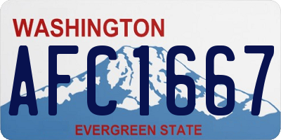 WA license plate AFC1667