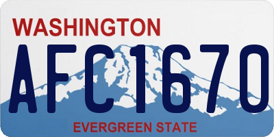 WA license plate AFC1670