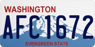 WA license plate AFC1672
