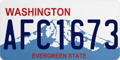 WA license plate AFC1673