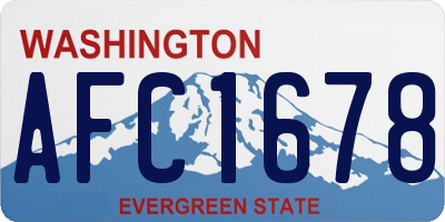 WA license plate AFC1678
