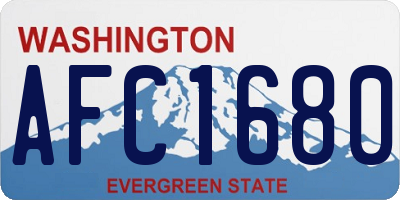 WA license plate AFC1680