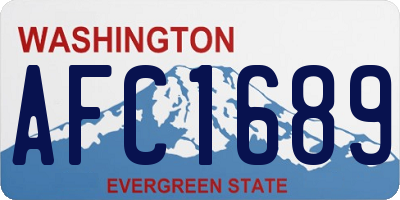 WA license plate AFC1689