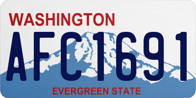 WA license plate AFC1691