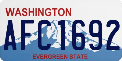 WA license plate AFC1692