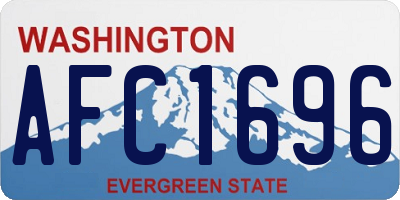 WA license plate AFC1696